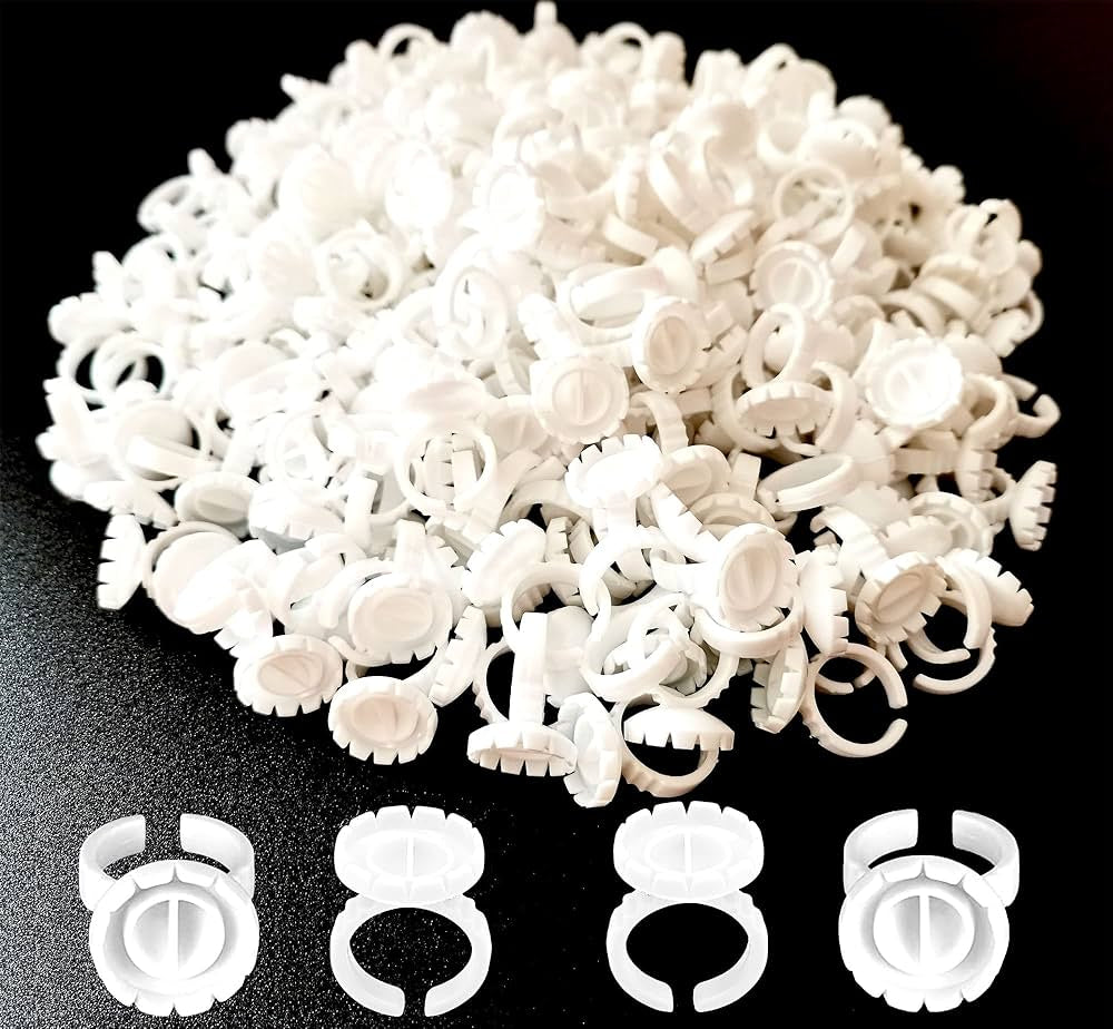 White circle glue rings
