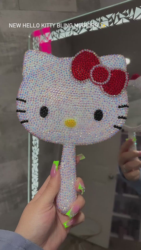 Hello kitty bling mirror (WHITE)